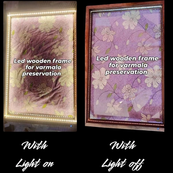 LED Teakwood Preservation Frame - Acrylic Base - 14/14/1"