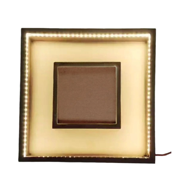LED Teakwood Double Frame - With Photo - Mdf Base, 12/10/1.5"