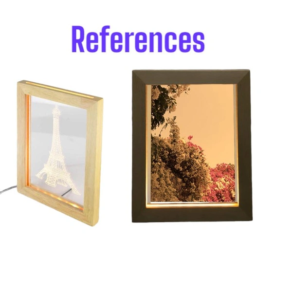 Pinewood LED Photo Frame  - 6/8/1.75"