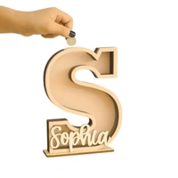 Alphabet Monogram Piggy Bank  - 2 Names