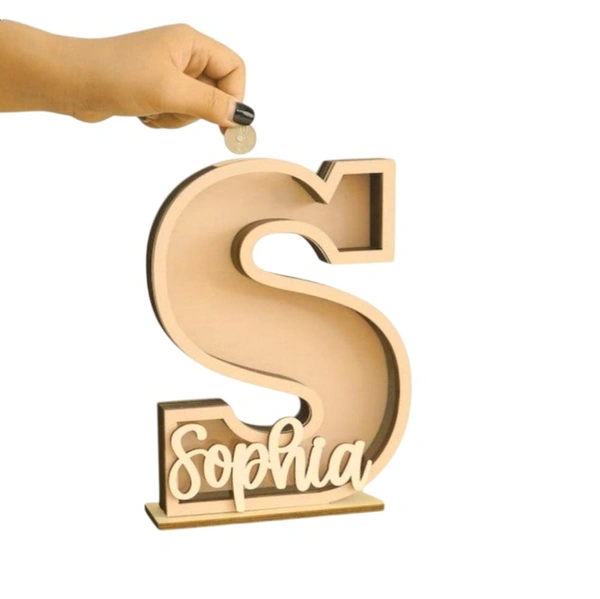 Alphabet Monogram Piggy Bank  - 2 Names