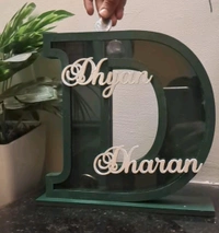 Alphabet Monogram Piggy Bank  - 2 Names