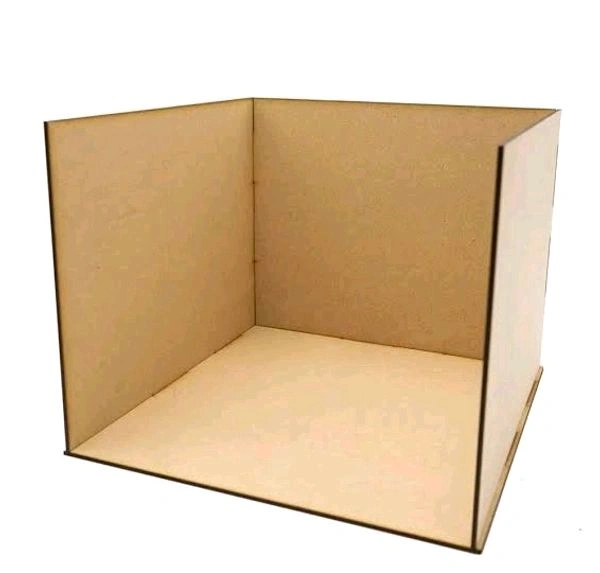 DIY Open Room Box/ Miniature Room Box:B2 - 8/8/8", 1 Set -4 Pcs/ Side Mdf Base