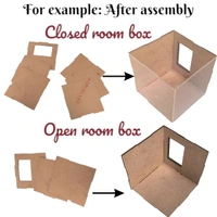 DIY Room Box/ Miniature Room Box:B6 - 8/8/8", Open Room Box -Without Acrylic