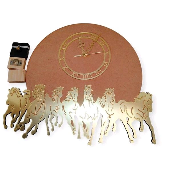 Vintage Running Horse Clock - 18/15"