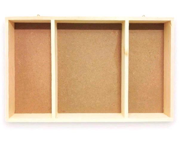 3 Part Varmala Preservation Frame Pinewood  - 18/12/2"
