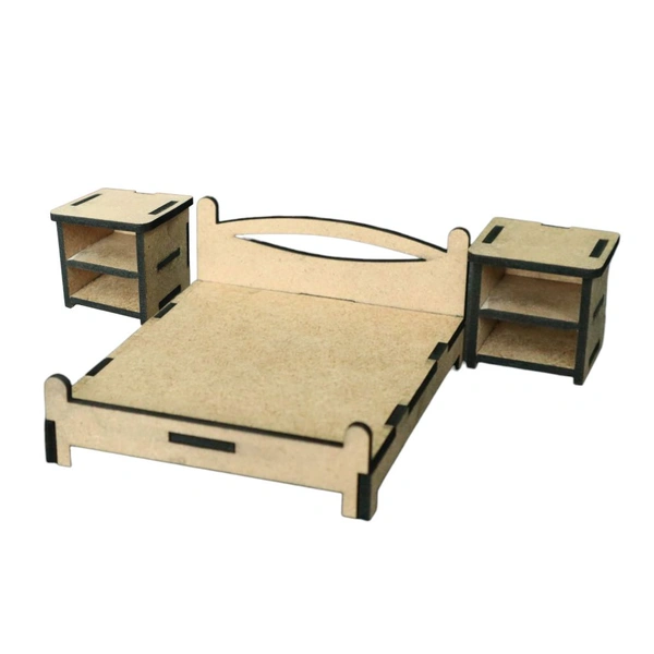 Miniature Bedroom Furniture  - With Lamp
