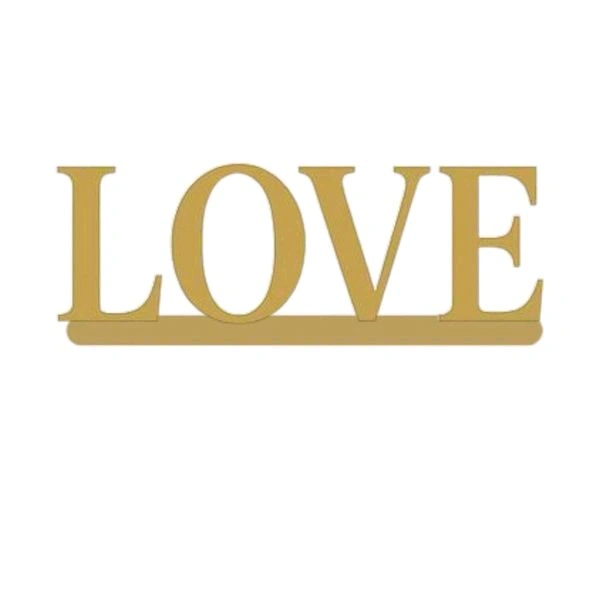 Miniature Texts - Love, White Acrylic, 10 Pc