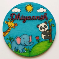 Jungle Theme Kids Nameboard  - Painted