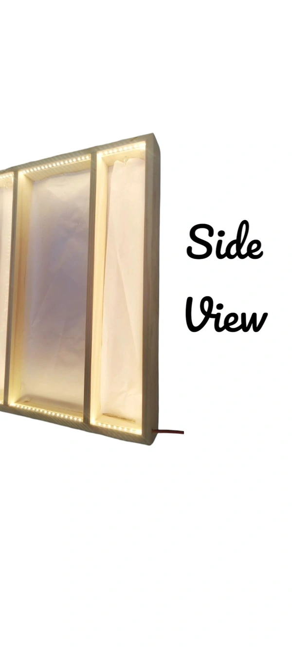 Pinewood LED 3 Part Frame  - 24/18/2inch, Mdf Base