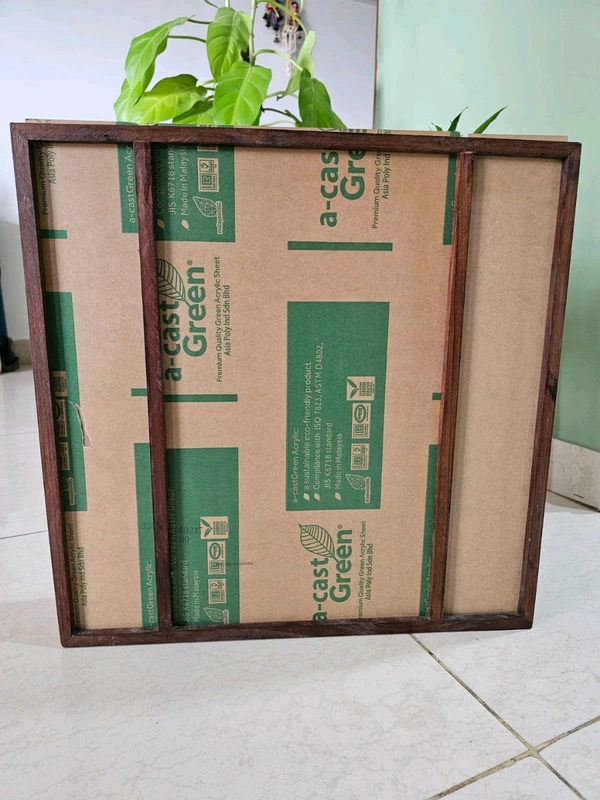 Kaleera, Chooda Preservation Varamala Teakwood Frame - 20/20/4 Inch