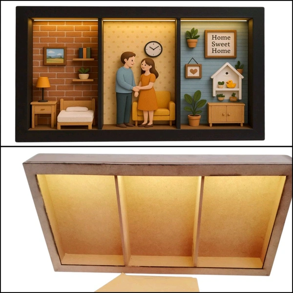 Long Horizontal Mdf Shadow Box  - 24/14/3" or 61/36/7.5 cm