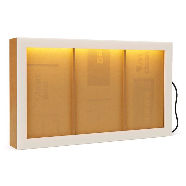Long Horizontal Mdf Shadow Box - With Acrylic Border - Black