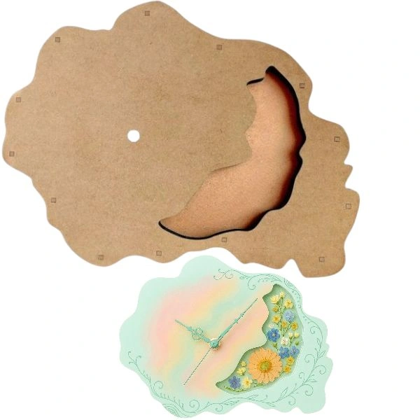 Geode/ Agate Flower Preservation Mdf Clock Base  - 20", 40mm