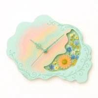 Geode/ Agate Flower Preservation Mdf Clock Base  - 20", 40mm