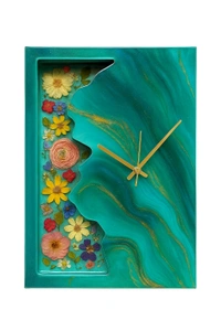 Geode/ Agate Flower Preservation Mdf Clock Base  - 18", 24mm