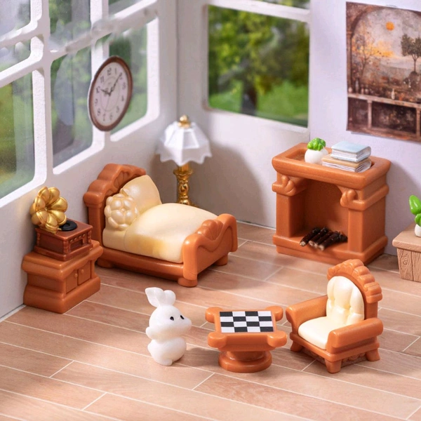 Miniature Bedroom Set Of 6pcs - 1 Set