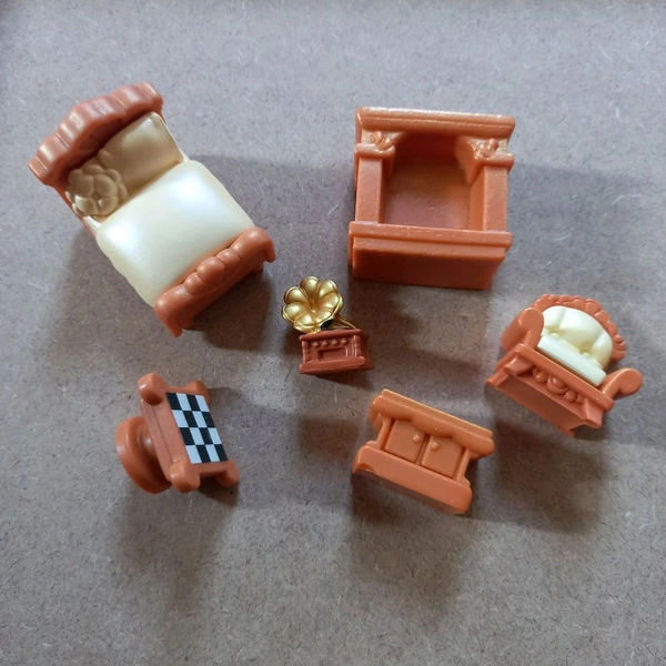 Miniature Bedroom Set Of 6pcs - 1 Set