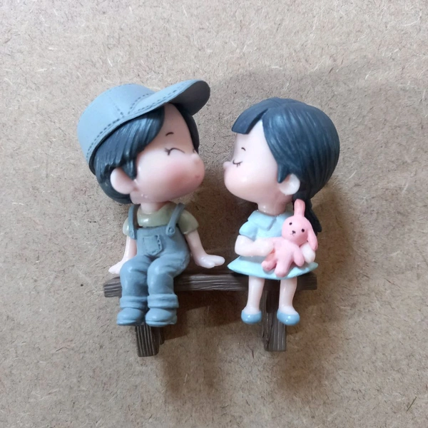 Miniature Couple With Bench