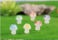 Glow In Dark Miniature Mushroom -9 Pc - 1.6 Cm Ht, 9 Pcs