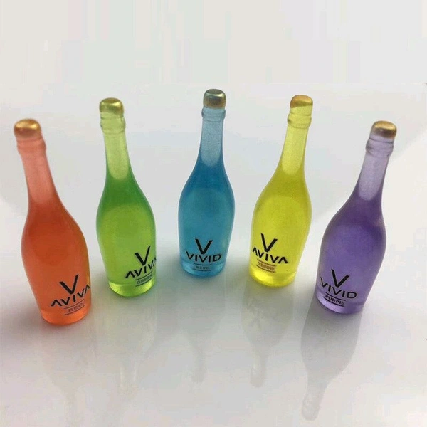 Miniature Juice Bottles - L-1.4 × W-1.4 × H-4.3 CM, 10 Pcs