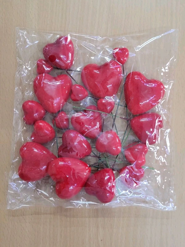 Red Heart Miniature Balloons Set - Mixed Size, 10 Pcs