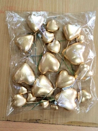 Golden Heart Miniature Balloons Set - Mixed, 10 Pcs