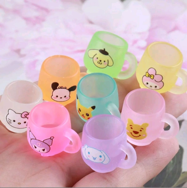 Miniature Cute Cups - 8 Pcs