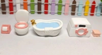 Miniature Bathroom Dollhouse Set - 1 Set