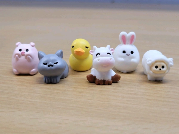 Miniature Cute Animals -6 Pc Set