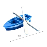 Miniature Boat With 2 Oar - 1 Set