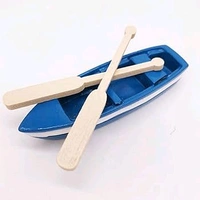 Miniature Boat With 2 Oar - 1 Set