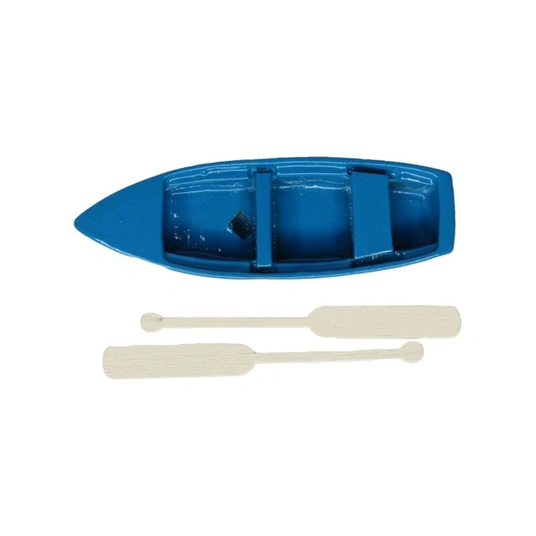 Miniature Boat With 2 Oar - 2 Sets