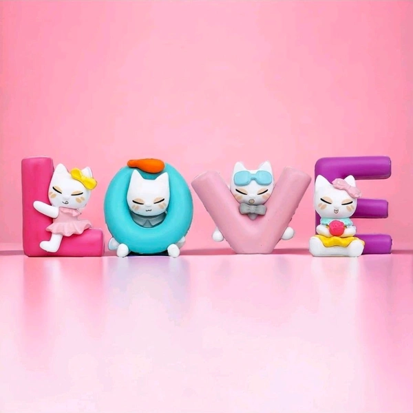 Miniature LOVE CAT THEME Alphabet 