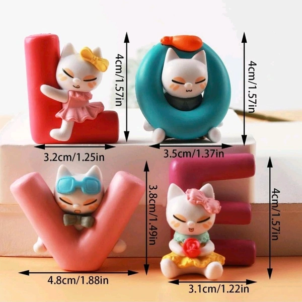 Miniature LOVE CAT THEME Alphabet 