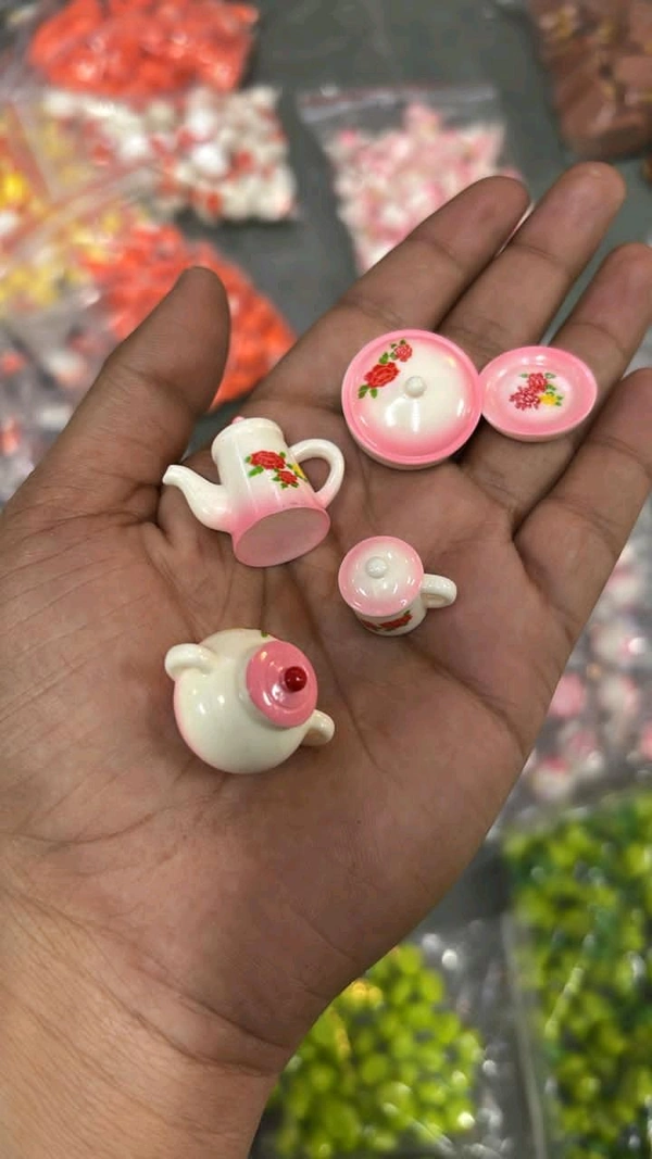 Miniature Floral Kitchen Utensils Set