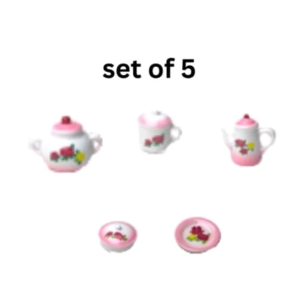 Miniature Floral Kitchen Utensils Set