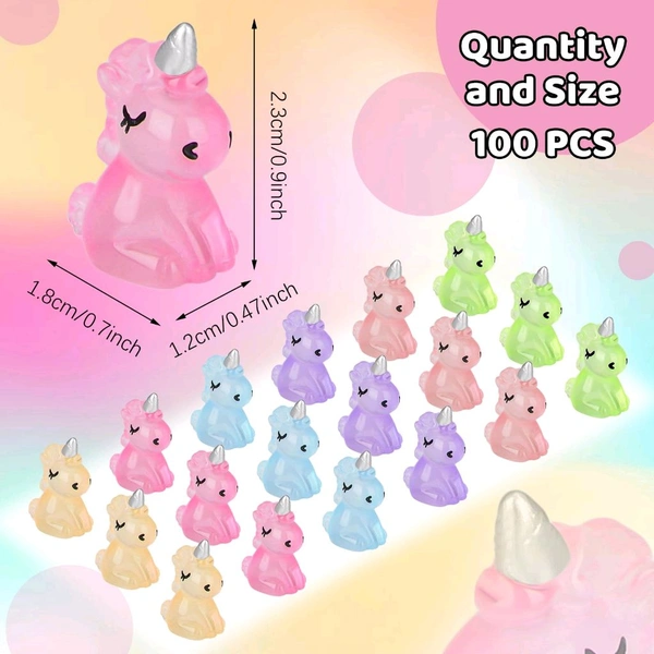 Miniature Glow Unicorn -6 Pc