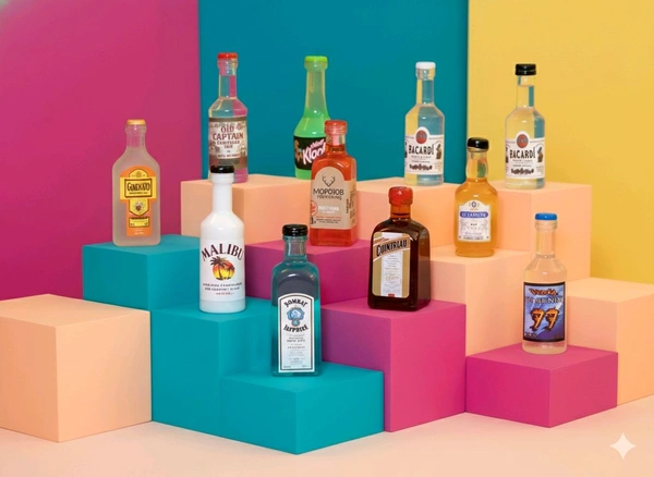 Miniature Wine, Whisky Bottles