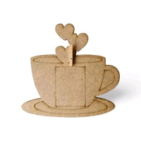 Tea Love Cup Mdf Photo Fridge Magnet - 10 pcs