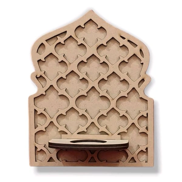 Mini Mdf Jharokha/Mdf Diya Stand - 6/4/2.25", 5 pcs