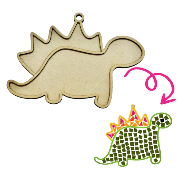 DIY DINOSAUR -mosaic art - 6 Inch, 4 + 4mm