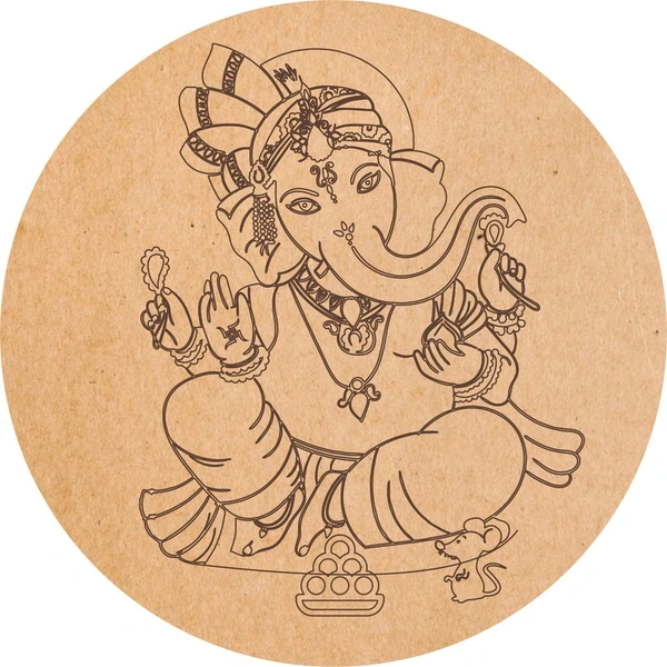 Ganesha Pre Marked Round MDF - 22, 8mm