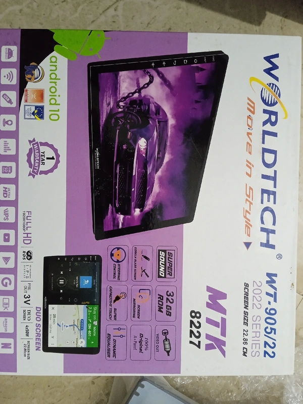 9" Android Stereo World Tech Brand 2gb/32gb Rom MTK Processor 2022 Series One Year Warranty