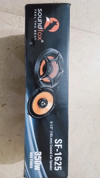 Car Speaker 6.5 inch Size , Sound Fox Brand, 2way Type, 350w Max Power,  One Set(two Speakers) Speaker With Dome Tweeter & Net