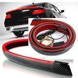 Carbon Finish Trimmable Car Spoiler Car Lip Spoiler with Multi Functional Lights. Compatible with All Vehicles. 