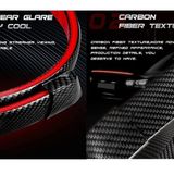 Carbon Finish Trimmable Car Spoiler Car Lip Spoiler with Multi Functional Lights. Compatible with All Vehicles. 