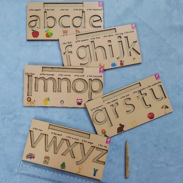 Wissen Wooden abcd Tracing-Small Letters - 20cm×10cm, 0.468