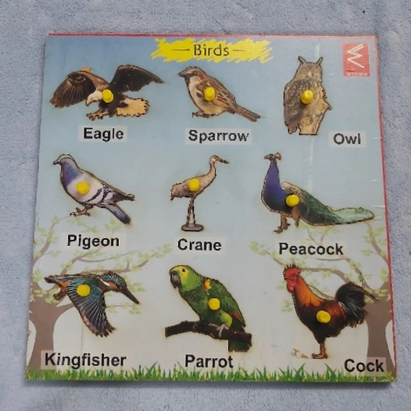 Wissen Wooden Birds Puzzle Big - 0.850, 30cm×30cn
