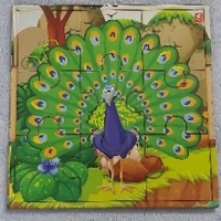 Wissen Wooden Peacock Jigsaw Puzzle - 0.130, 15cm×15cm